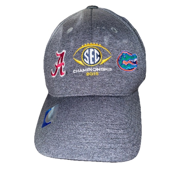 2015 SEC Championship Cap Alabama-Florida Gray Adjustable Cap Top Of The World - Picture 1 of 7